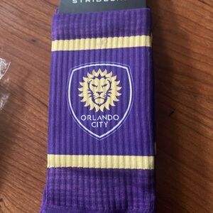 StrideLine Orlando City Purple and Yellow Athletic Socks